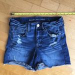 American Eagle  Blue Distressed Low Rise Denim Jean Shorts Size 4 Photo 10