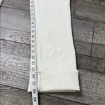 Black Daisy  Kate Straight Leg White Jeans with Blue Floral Pattern Photo 6