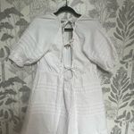 7 For All Mankind  Babydoll Tie Back Dress White  Sz  M Photo 3