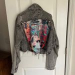 American Bazi  Black and Gray Denim Jacket Photo 4