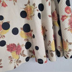 ZARA TRF | Cream Floral Polka Dot Full Flare Skirt Size S Small Photo 2