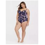 Torrid Pink Purple Pineapple Push Up Demi Slim Fix Underwire Swimsuit Size 2X Photo 1