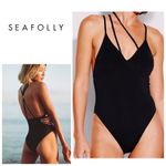 Seafolly New.  black one piece. Retails $197. Size 8 Photo 1