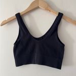 Aerie Black Seamless Ribbed Plunge Bralette Photo 1