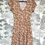 Lucky Brand  fall Floral tiered Dress soft stretchy sz S Photo 0