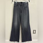 MOTHER The Tomcat Roller Fray Wide Leg Jeans Dancing in the Moonlight Black Size 29 Photo 2