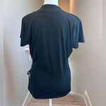 Rafaella NWT  Sportswear‎ Black Short Sleeve Scrunched V-Neck Top Size Small Photo 4