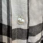 Lucky Brand | Black & White Toni Belted Plaid Button Down Shirt Dress Size M Photo 3