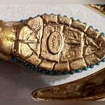 Kenneth Jay Lane KJL Faux‎ Ruby & Turquoise Snake Bangle Bracelet New Photo 3