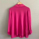 Allison Daley  Zip Up Sweater with roll tab sleeves Size Large 100%‎ Cotton Photo 2