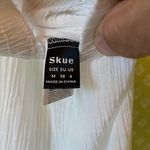 Skue, White see thru gauzy‎ loose pants , elastic waist, sz Medium Photo 2