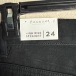 PacSun ‎ Women Size 24 New Eco Black Two-Tone High Waisted Straight Leg Jeans Photo 7