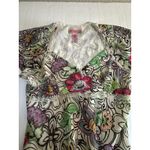 Bandolino Y2K Vintage Babydoll Top Fairy Whimsy Lace‎ Floral Flutter Sleeve 10P Womens Photo 1