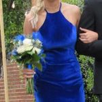 Shail K Royal Blue, Velvet Prom/Formal Dress Photo 0