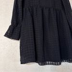 BCBGeneration  Ruffle Sleeve Gingham Black Long Sleeve Babydoll Mini Dress Medium Photo 6
