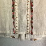 Raga  Lyra Cream Open Tassle Tie Front Ling Sleeve Embroidered Size Small Photo 9