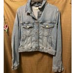 Good American  Committed to Fit Denim Jacket Light Wash Size Medium Photo 0