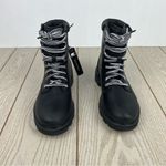 Sorel  Women's Lennox Leather Lace-Up STKD WP Boots US8.5 Black / Sea Salt $190 Photo 1