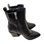 Blondo  Eleanor Waterproof Leather Pointed Toe Heeled Booties Black Size 7M Photo 0