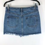 Dance & Marvel  Denim Mini Skirt Distressed Full Zip Medium Wash L Photo 1