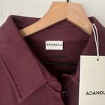 Adanola  Slouchy oversized Button Up Sweatshirt Burgundy XL NWT Photo 7