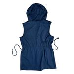Zenana Outfitters Navy Blue Sleeveless Jacket Hooded Small Outerwear Photo 4