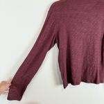 ATM Anthony Thomas Melillo Slub Jersey Long Sleeve Crop Tee Wine Size Small Red Photo 7