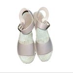 Soludos NWT  Minorca High Platform Espardrille Sandal Leather Dove Gray Size 11 Photo 3