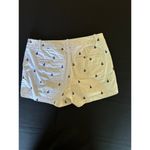 British Khaki  Sailboat Print Shorts Nautical Preppy White Size 4 Photo 1