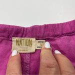 Nation Ltd 100% Linen Pink Pants Women Size Small Coastal Pull-on Pockets *FLAW Photo 1