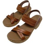 Skechers “Brystol Night Skies” Luggage Brown Wedge Sandals Women’s Size 8.5 Photo 3