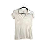 Athleta  Polo Shirt Womens Small White Momentum Quarter Zip Seamless Top UPF 50+ Photo 1