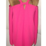NWT $248 W Worth New York Lotus Vintage Crepe Cold Shoulder Blouse Womens 0 Pink Photo 3