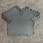 Acemi Grey Cold Shoulder Criss Cross Long Sleeve Top Blouse Photo 4