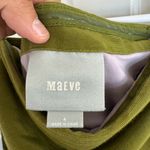 Maeve Anthropologie  chartreuse green strapless a-line dress size 4 Photo 3