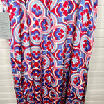 MELLODAY  Printed Wide Leg Patterned Pocket Jumpsuit Size XL Red Blue Photo 8