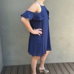 Nordstrom Dee Elly Shoulder Detail Swing A Line Dress Navy - size Large Photo 11