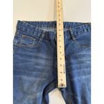 Little Prince Jeans Womens 30" Straight Leg Stretch Raw Hem Travel Concert Blue Photo 6
