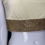 Pretty Little Thing Nwt Cream Diamante Scoop Neck Bikini Top & bottom top 14 bottoms 10 rhinestone s Photo 8