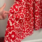 ZARA Red and White Floral Midi Dress sz M Photo 4