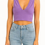 Urban Outfitters Out From Under Size Large Purple Ribbed Crop Top Bra. Photo 0