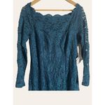 Decode Teal Blue Off Shoulder Lace Mermaid Formal Gown 183916 Size 6 Photo 5