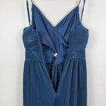 ASTR The Label Jumpsuit Women's XS Blue Pleated Cutout Wide Leg Party Cocktail Photo 7