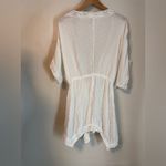 Goa Beachwear By Japan Swim Cover Up White Swiss Dot Lace Tie Waist Large EUC Photo 6