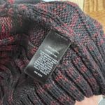 EXPRESS Cable Knit Sweater Full Zip Large Womens Red Black Ombré Pockets Photo 8
