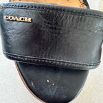 Coach Black Leather Wedge Sandal with Ankle Straps Size 8.5 Photo 4