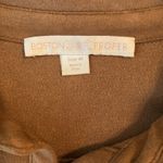 Boston Proper Microsuede Button down longsleeve mini Dress Tan Western Photo 5