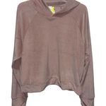 All In Motion  Velour Rib Hoodie Large Pink Long Sleeve Soft Stretch Pullover NWT Photo 0