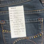 NYDJ Womens Jeans Size 10 Dark Wash Wide Leg Slimming Jeans Rhinestone Detail Photo 5