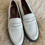 Franco Sarto White faux leather platform loafers Photo 0